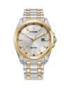 Citizen Peyten Mens Two Tone Stainless Steel Bracelet Watch Bm7534-59a In Silver/two-tone