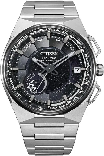 Pre-owned Citizen Creative Lab Cc3097-52e Satellite Wave X Eco Drive Men's Watch