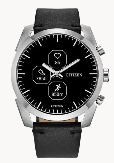 Pre-owned Citizen Cz Smart Hybrid Blue Silicone Sport Smart Watch 42mm Jx2010-04e