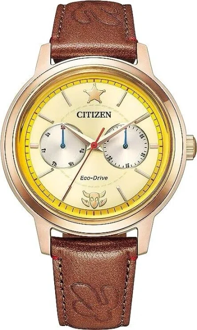 Pre-owned Citizen Disney Collection Toy Story Bu4042-09a Eco-drive Solar Watch Gold Gift