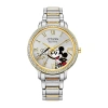 Citizen Disney Mickey Mouse Womens Two Tone Stainless Steel Bracelet Watch Fe7044-52w In Gold