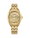 Citizen Eco Classic Gold Tone Stainless Steel Watch, 33.5mm In Gold