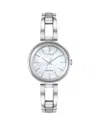 Citizen Axiom Womens Silver Tone Stainless Steel Bracelet Watch Em0630-51d In Multi/silver