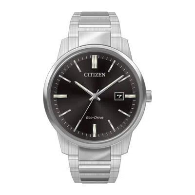 Citizen Eco-drive Black Dial Men's Watch Bm7521-85e In Silver Tone/black
