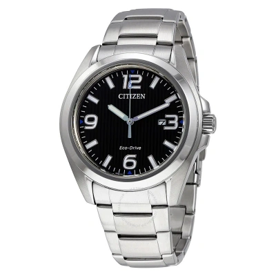 Citizen Eco-drive Black Dial Stainless Steel Men's Watch Aw1430-86e