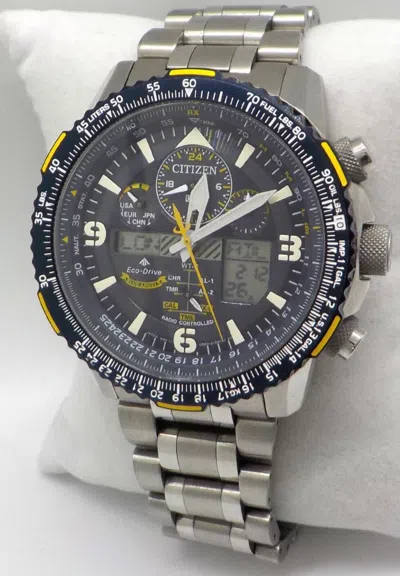 Pre-owned Citizen Eco-drive Blue Angels Chronograph Men's Watch Jy8078-52l Msrp $895