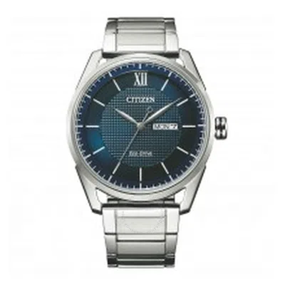 Citizen Eco-drive Blue Dial Stainless Steel Men's Watch Aw0081-89l In Blue/silver Tone