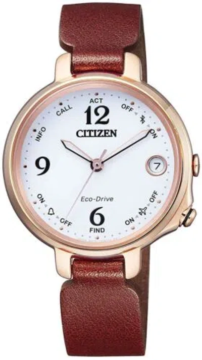Pre-owned Citizen Eco-drive Bluetooth Ee4029-17a Brown Women's Watch In Box