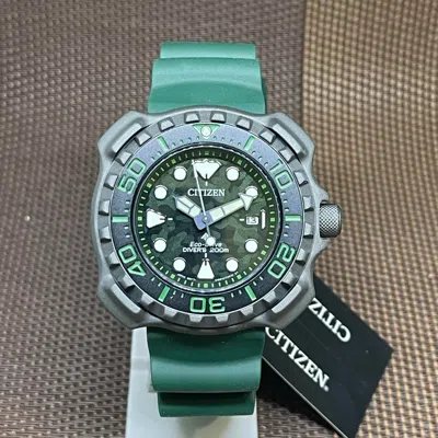 Pre-owned Citizen Eco-drive Bn0228-06w Promaster Super Titanium Duratect Diver Sport Watch