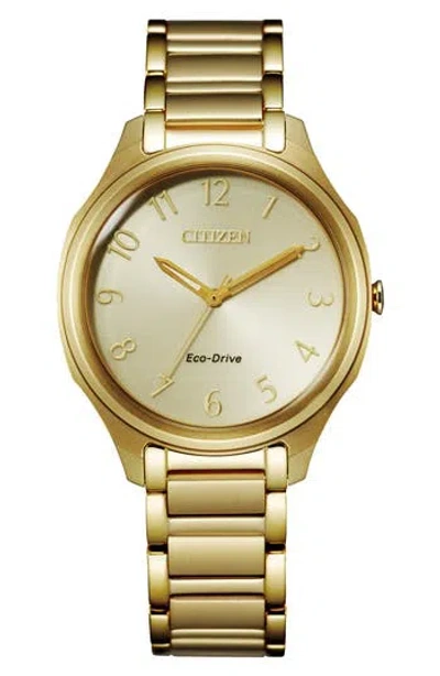 Citizen Eco-drive Bracelet Watch, 35mm X 8.9mm In Gold