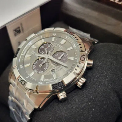 Pre-owned Citizen Eco Drive Brycen Chronograph Stainless Steel Men's Watch