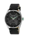 Citizen Mens Black Leather Strap Watch Bm6980-08e In Black