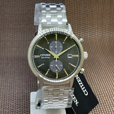Pre-owned Citizen Eco-drive Ca7060-88e Black Analog Chronograph Men's Classic Solar Watch