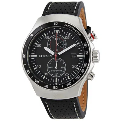 Citizen Eco-drive Chronograph Black Dial Men's  Watch Ca7010-19e