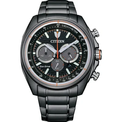 Citizen Eco Drive Chronograph Ion Plated Stainless Steel Bracelet Watch, 44mm In Gray
