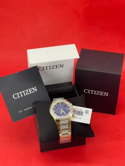 Pre-owned Citizen Eco-drive  Crystal X 42mm Gold-tone Stainless Steel Case & Band Men's