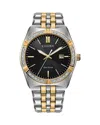 Citizen Eco-drive Men's Corso Diamond (1/10 Ct. T.w.) Two-tone Stainless Steel Bracelet Watch 40mm In Black/two Tone