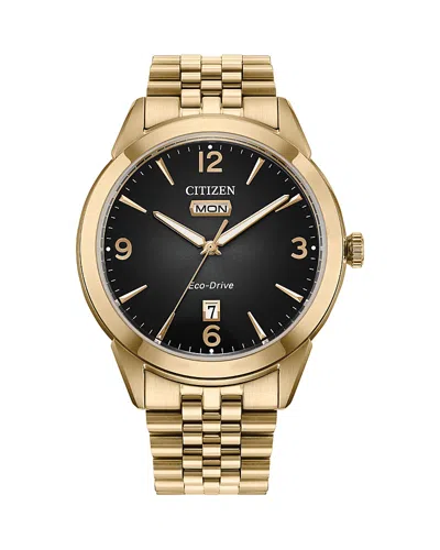 Citizen Eco Drive Classic Rolan Watch, 41mm In Black/gold