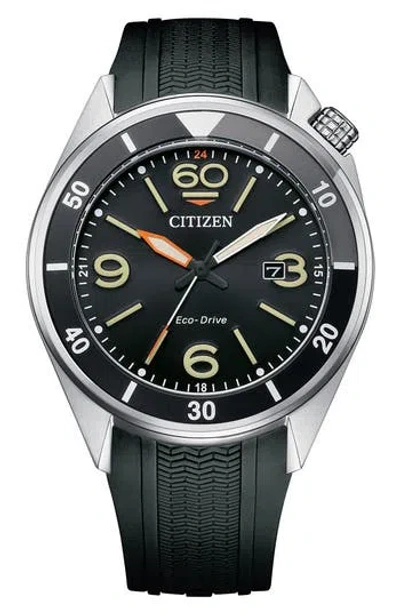 Citizen Eco-drive Classic Sport Silicone Strap Watch, 44mm