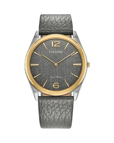 Citizen Eco Drive Classic Suratto Watch, 38mm In Gray/gray