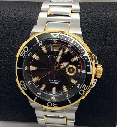 Pre-owned Citizen Eco-drive Endeavor Stainless Steel Dual Tone Watch Aw1426-59e