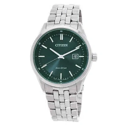 Pre-owned Citizen Eco-drive Green Dial Men's Watch Bm7569-89x