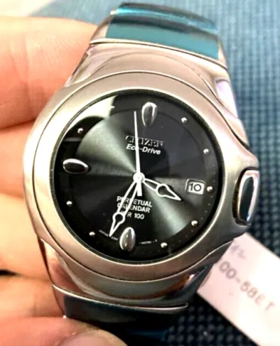 Pre-owned Citizen Eco Drive Infinitum Perpetual Calendar Men's 100m Watch Bl1100-58e