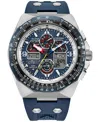 Citizen Eco-drive Men's Chronograph Promaster Air Special Edition Sikorsky Skyhawk Blue Rabber Strap Watch 4 In Blue