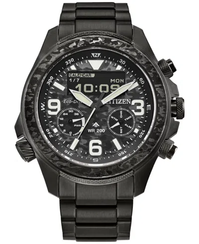 Citizen Eco-drive Men's Chronograph Promaster Land Gray-tone Stainless Steel Bracelet Watch 44mm In No Color