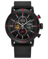 Citizen Eco-drive Men's Chronograph Star Wars Darth Vader Black Leather Strap Watch 44mm In Black