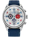 Citizen Eco-drive Men's Chronograph Star Wars R2-d2 Blue Nylon Strap Watch 45mm In Blue