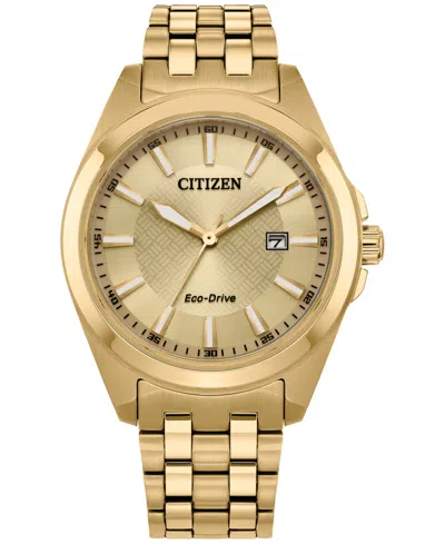 CITIZEN ECO-DRIVE MEN'S PEYTEN GOLD-TONE STAINLESS STEEL BRACELET WATCH 41MM