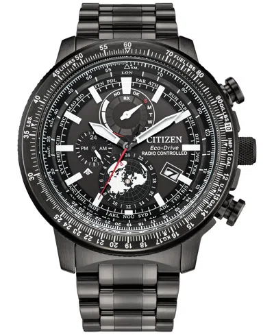 Citizen Eco-drive Men's Promaster Gray-tone Stainless Steel Bracelet Watch 46mm In Black