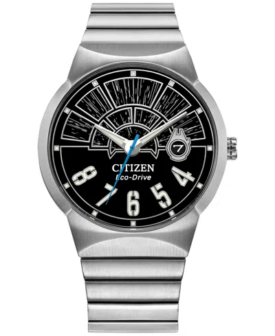 Citizen Eco-drive Men's Star Wars Millennium Falcon Hyperdrive Stainless Steel Bracelet Watch 40mm In Silver-tone