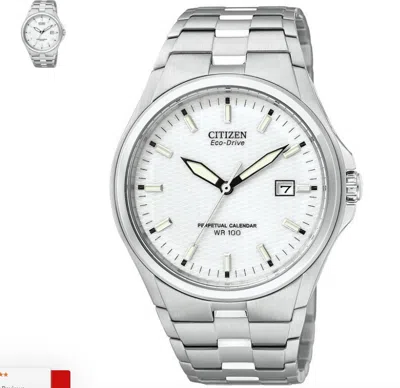 Pre-owned Citizen Eco-drive Men's Wr100 Ss Brac Wh