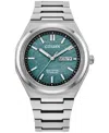Citizen Zenshin Mens Silver Tone Bracelet Watch Aw0130-85x In Metallic