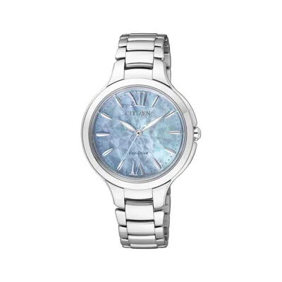Pre-owned Citizen Eco Drive One World Thinnest Solar Powered Men's Watch Ar5060-58e In Silver