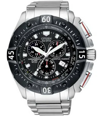 Pre-owned Citizen Eco-drive Perpetual Calendar Multi-function Men's Watch Bl5314-52e