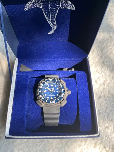 Pre-owned Citizen Eco-drive Promaster Dive Super Titanium Men's Quartz Watch - Bn0225-04l