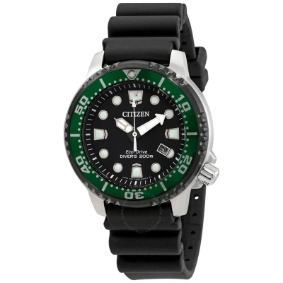 Citizen Eco-drive Promaster Diver Black Dial Men's Watch Bn0155-08e In Black / Green