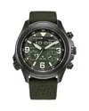 Citizen Eco-drive Men's Chronograph Promaster Green Cordura Strap Watch 44mm In Green/green