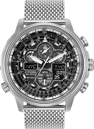 Pre-owned Citizen Eco Drive Promaster Navihawk A-t Radio Controlled Watch Jy8030-83e