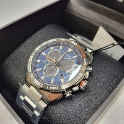 Pre-owned Citizen Eco Drive Promaster Sport Casual Brycen Chronograph Tachymeter Men Watch