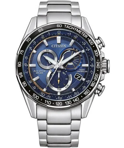 Pre-owned Citizen Eco-drive Radio Controlled Blue Dial Sapphire Men's Watch Cb5914-89l