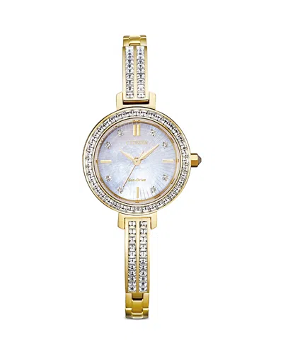 CITIZEN ECO DRIVE SILHOUETTE CRYSTAL WATCH, 25MM,EM0862-56D