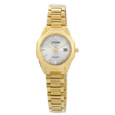 Pre-owned Citizen Eco-drive Silver Dial Ladies Watch Ew2582-59a