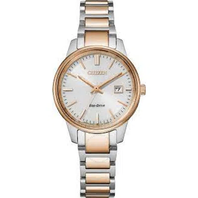 Citizen Eco-drive Silver Dial Watch Bm7526-81a In Pink/two Tone/silver Tone/rose Gold Tone/gold Tone