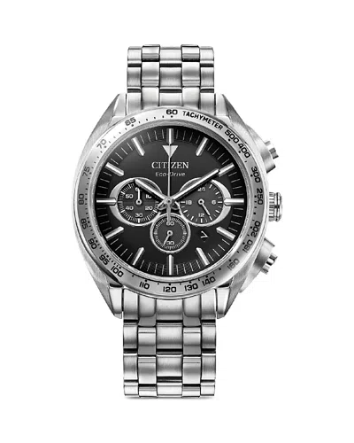 Citizen Eco-drive Sport Luxury Chronograph, 43mm In Black/silver