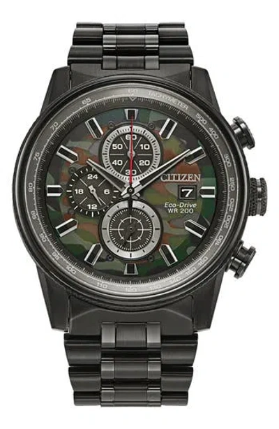 Citizen Eco-drive Stainless Steel Bracelet Watch, 43mm In Black