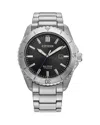 Citizen Eco-drive Men's Brycen Super Titanium Bracelet Watch 41mm In Black/silver